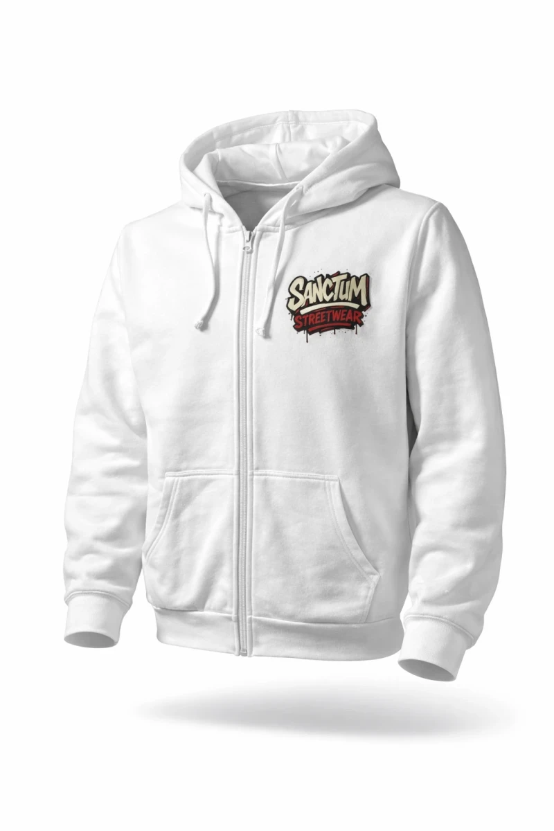 Hooded Jacket white - Graffiti    Klassische Sweatjacke mit Kapuze  Sweat-Qualität mit angerauter Innenseite  Doppellagige Kapuze mit Kordelzug  zwei Einschubtaschen   Necktape  Bündchen mit Elasthan  Farbe: white  Material: 80% Baumwolle, 20% Polyester, 280 g/m²