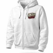 Hooded Jacket white - Graffiti    Klassische Sweatjacke mit Kapuze  Sweat-Qualität mit angerauter Innenseite  Doppellagige Kapuze mit Kordelzug  zwei Einschubtaschen   Necktape  Bündchen mit Elasthan  Farbe: white  Material: 80% Baumwolle, 20% Polyester, 280 g/m²
