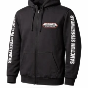 Hooded Jacket - black    Klassische Sweatjacke mit Kapuze  Sweat-Qualität mit angerauter Innenseite  Doppellagige Kapuze mit Kordelzug  zwei Einschubtaschen   Necktape  Bündchen mit Elasthan  Farbe: black  Material: 80% Baumwolle, 20% Polyester, 280 g/m²