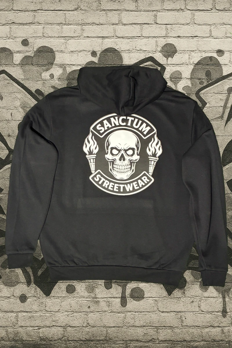 Hoodie black - Skull MC    Klassischer Kapuzensweater  Sweat-Qualität mit angerauter Innenseite  Doppellagige Kapuze mit Kordelzug  Kängurutasche  Necktape  Bündchen mit Elasthan  Farbe: black  Material: 80% Baumwolle, 20% Polyester, 280 g/m²