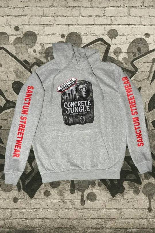 Hoodie grey-heather - Concrete Jungle