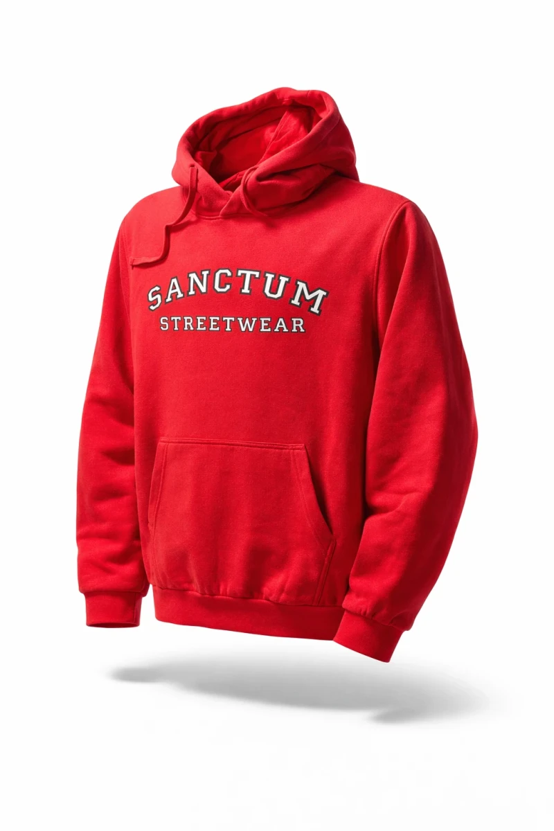 Hoodie red - College Style    Klassischer Kapuzensweater  Sweat-Qualität mit angerauter Innenseite  Doppellagige Kapuze mit Kordelzug  Kängurutasche  Necktape  Bündchen mit Elasthan  Farbe: red  Material: 80% Baumwolle, 20% Polyester, 280 g/m²