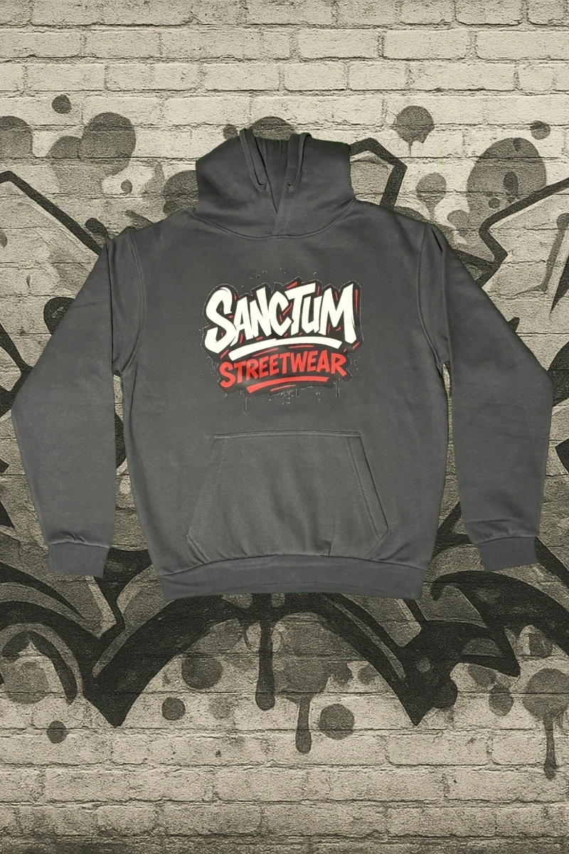 Hoodie graphite - Graffiti    Klassischer Kapuzensweater  Sweat-Qualität mit angerauter Innenseite  Doppellagige Kapuze mit Kordelzug  Kängurutasche  Necktape  Bündchen mit Elasthan  Farbe: graphite  Material: 80% Baumwolle, 20% Polyester, 280 g/m²