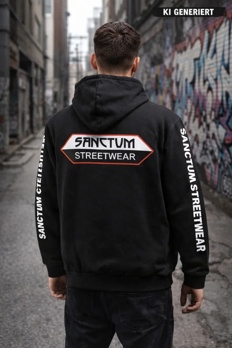 Sanctum Streetwear Hooded Jacket - black    Klassische Sweatjacke mit Kapuze  Sweat-Qualität mit angerauter Innenseite  Doppellagige Kapuze mit Kordelzug  zwei Einschubtaschen   Necktape  Bündchen mit Elasthan  Farbe: black  Material: 80% Baumwolle, 20% Polyester, 280 g/m²