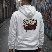 Sanctum Streetwear Hooded Jacket Graffiti - white    Klassische Sweatjacke mit Kapuze  Sweat-Qualität mit angerauter Innenseite  Doppellagige Kapuze mit Kordelzug  zwei Einschubtaschen   Necktape  Bündchen mit Elasthan  Farbe: white  Material: 80% Baumwolle, 20% Polyester, 280 g/m²