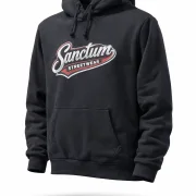 Sanctum Streetwear Hoodie Vintage - black    Klassischer Kapuzensweater  Sweat-Qualität mit angerauter Innenseite  Doppellagige Kapuze mit Kordelzug  Kängurutasche  Necktape  Bündchen mit Elasthan  Farbe: black  Material: 80% Baumwolle, 20% Polyester, 280 g/m²