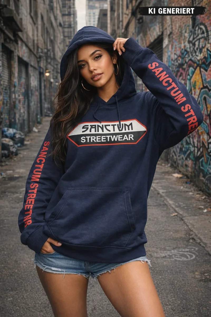 Hoodie navy - Big Logo    Klassischer Kapuzensweater  Sweat-Qualität mit angerauter Innenseite  Doppellagige Kapuze mit Kordelzug  Kängurutasche  Necktape  Bündchen mit Elasthan  Farbe: navy  Material: 80% Baumwolle, 20% Polyester, 280 g/m²