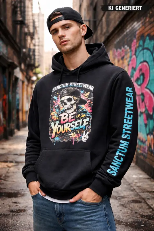 Sanctum Streetwear Hoodie Be yourself - black