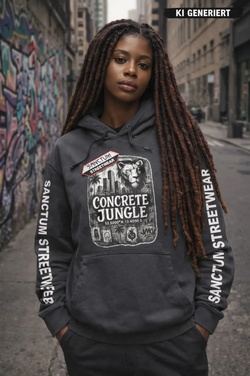 Hoodie graphite - Concrete Jungle    Klassischer Kapuzensweater  Sweat-Qualität mit angerauter Innenseite  Doppellagige Kapuze mit Kordelzug  Kängurutasche  Necktape  Bündchen mit Elasthan  Farbe: graphite  Material: 80% Baumwolle, 20% Polyester, 280 g/m²