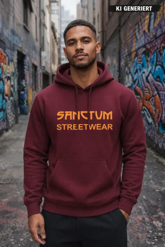 Sanctum Streetwear Hoodie Frameless - burgundy