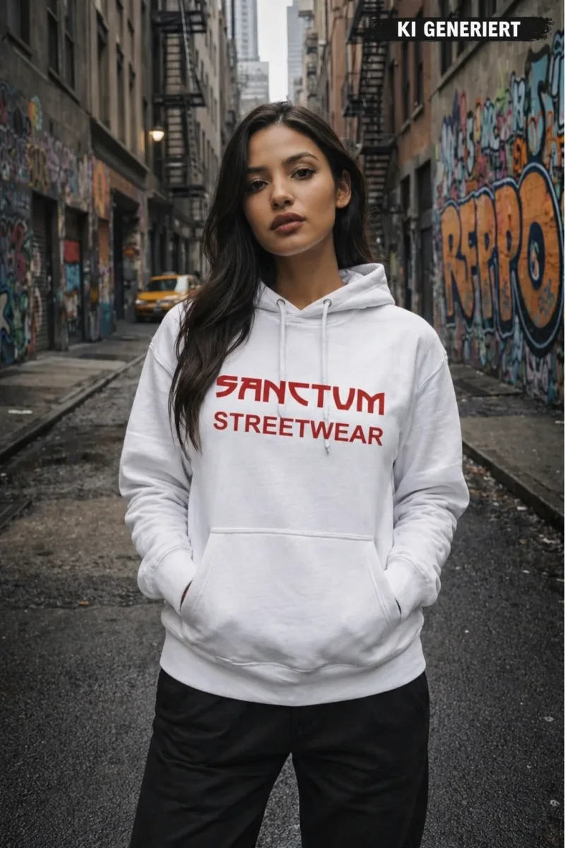 Sanctum Streetwear Hoodie Frameless - white    Klassischer Kapuzensweater  Sweat-Qualität mit angerauter Innenseite  Doppellagige Kapuze mit Kordelzug  Kängurutasche  Necktape  Bündchen mit Elasthan  Farbe: white  Material: 80% Baumwolle, 20% Polyester, 280 g/m²