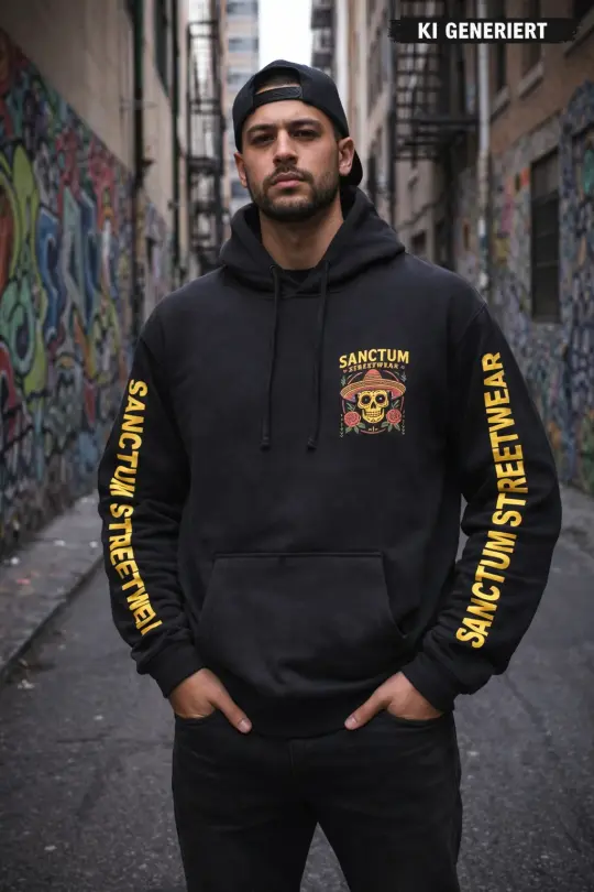 Sanctum Streetwear Hoodie Sombrero - black