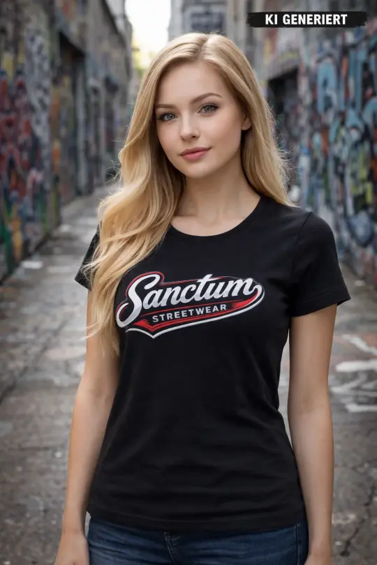 Sanctum Streetwear Lady T-Shirt Vintage - black