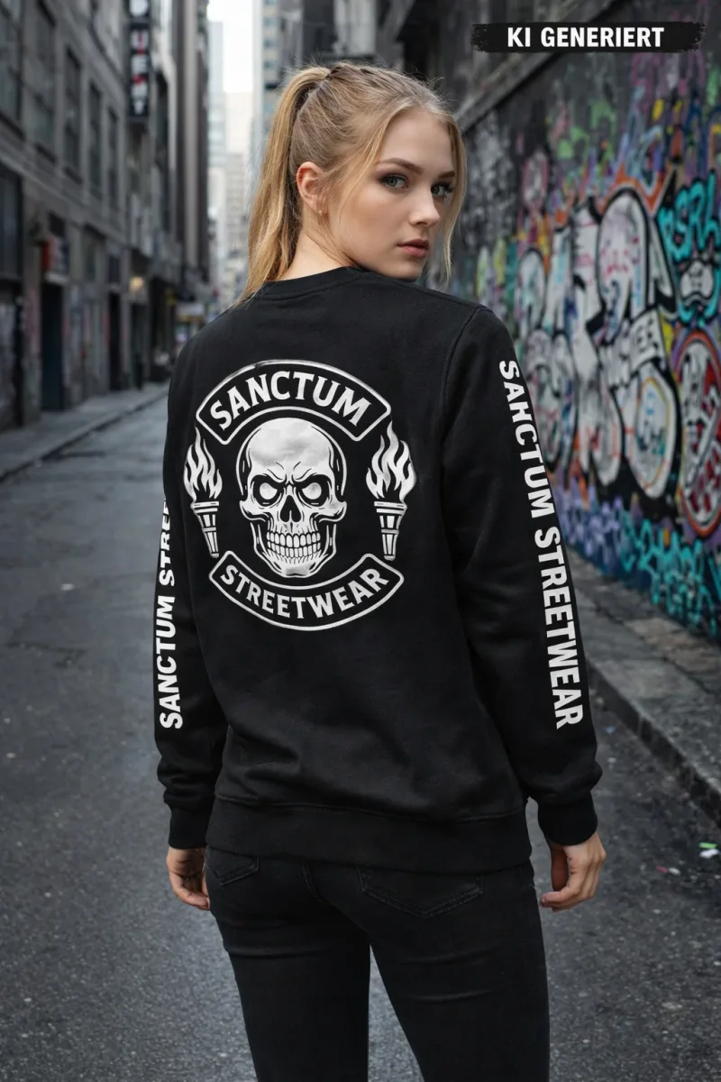 Sweater black - Skull MC    Rundhals-Sweatshirt  Sweat-Qualität mit angerauter Innenseite  Necktape  Bündchen mit Elasthan  Farbe: black  Material: 80% Baumwolle, 20% Polyester, 280 g/m²