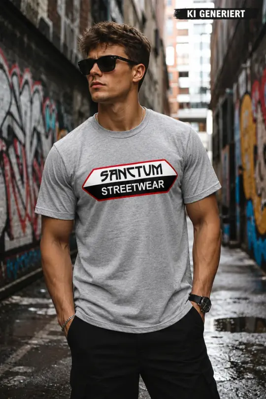 Sanctum Streetwear T-Shirt - grey-heather