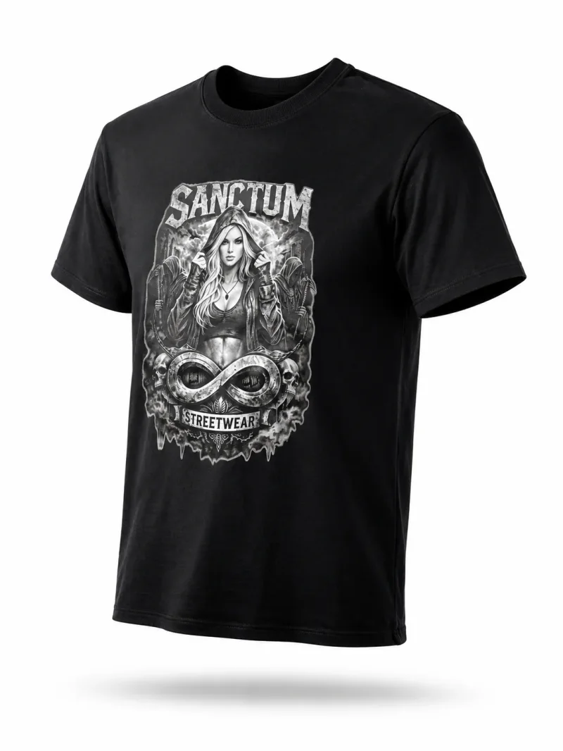 Sanctum Streetwear T-Shirt Top 8 - black    Dieses Rundhals T-Shirt überzeugt durch seinen zeitlosen Schnitt und dem hohen Tragekomfort.  Klassischer Rundhalsausschnitt  Single Jersey  Farbe: black  Material: 100% Baumwolle 180 g/m²