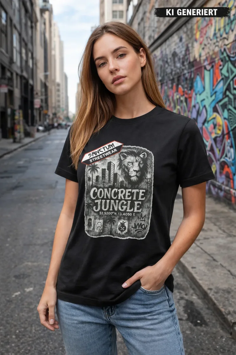 T-Shirt Round-Neck black - Concrete Jungle    Dieses Rundhals T-Shirt überzeugt durch seinen zeitlosen Schnitt und dem hohen Tragekomfort.  Klassischer Rundhalsausschnitt  Single Jersey  Farbe: black  Material: 100% Baumwolle 180 g/m²