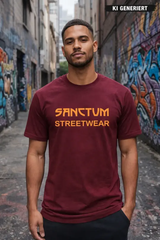 Sanctum Streetwear T-Shirt Frameless - burgundy
