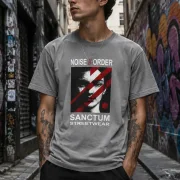 Sanctum Streetwear T-Shirt NOISE // ORDER - dark-grey    Dieses Rundhals T-Shirt überzeugt durch seinen zeitlosen Schnitt und dem hohen Tragekomfort.  Klassischer Rundhalsausschnitt  Single Jersey  Farbe: black  Material: 100% Baumwolle 180 g/m²