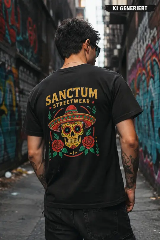 Sanctum Streetwear T-Shirt Sombrero - black