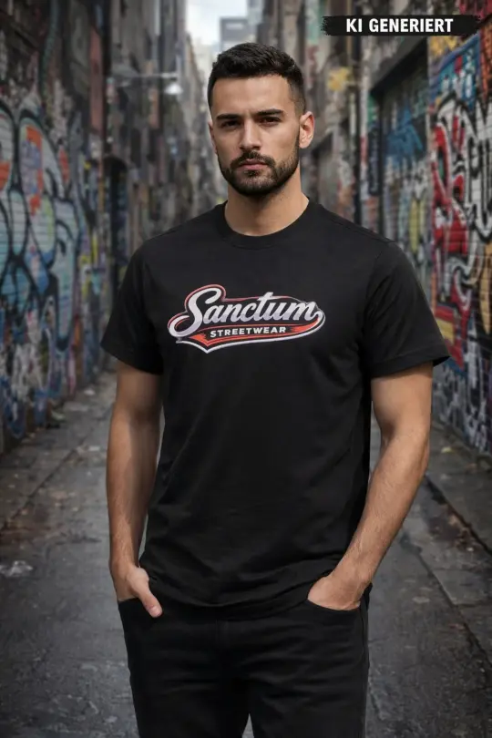 Sanctum Streetwear T-Shirt Vintage - black
