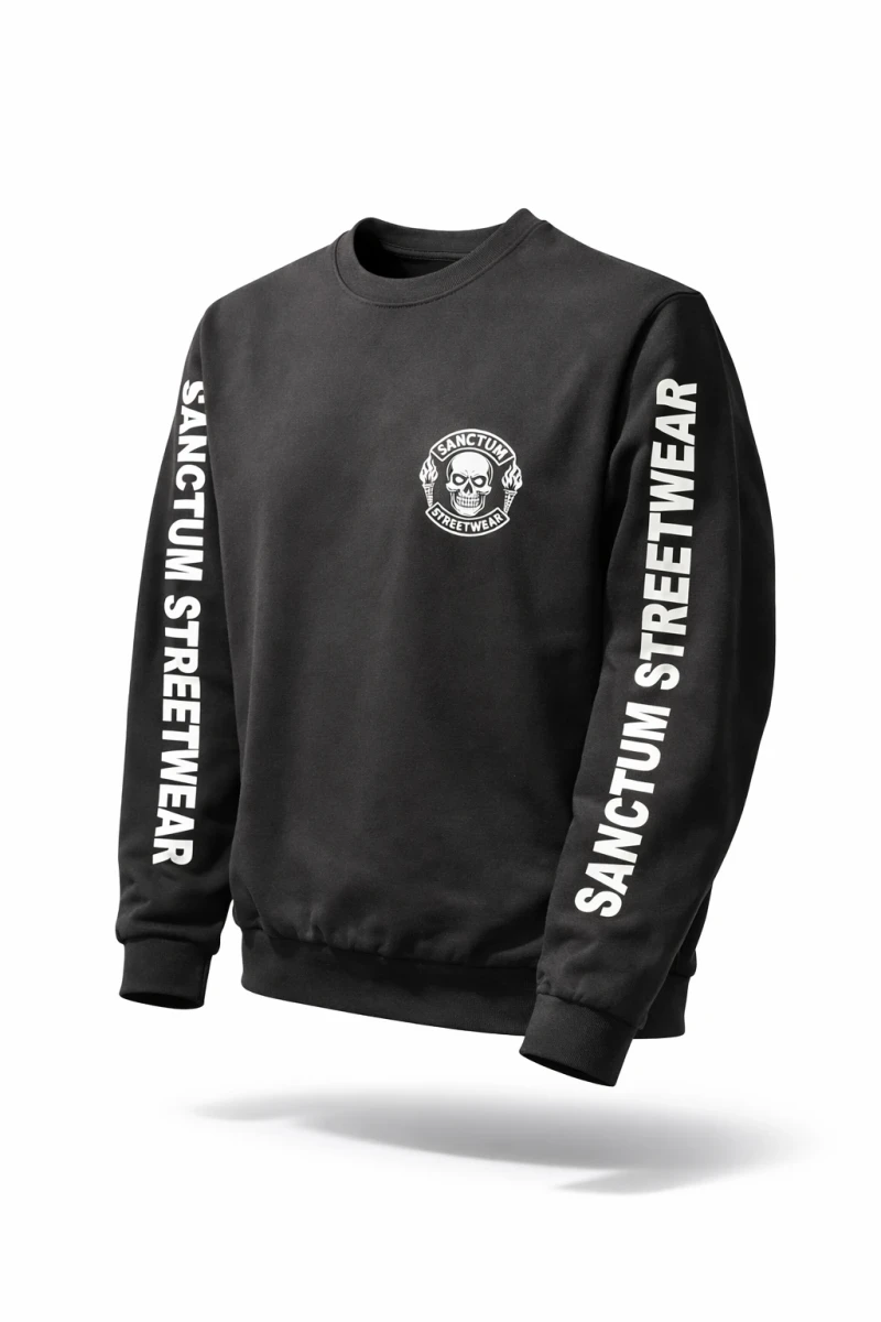 Sanctum Streetwear Sweatshirt Skull MC - black